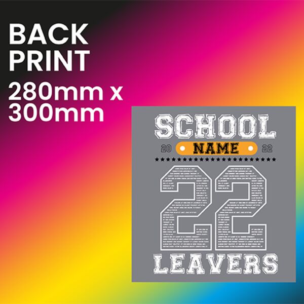 Leavers Special Back Print 280mmx300mm Custom Transfer Thumbnail