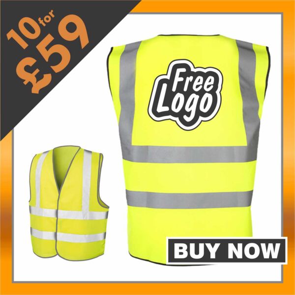 Buy 10 BSH High Vis vests for £59 plus vat Thumbnail